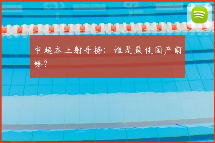 中超本土射手榜：谁是最佳国产前锋？